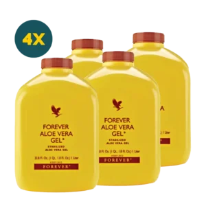 Forever Aloe Vera Gel® - Kit Exclusivo com 4 Unidades de 1 Litro Cada!